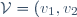 {\cal V}=(v_1 , v_2),